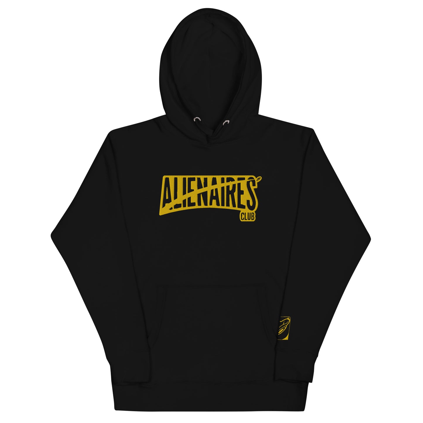 Alienaires Club 2.0 Embroidered Hoodie - Black/Yellow