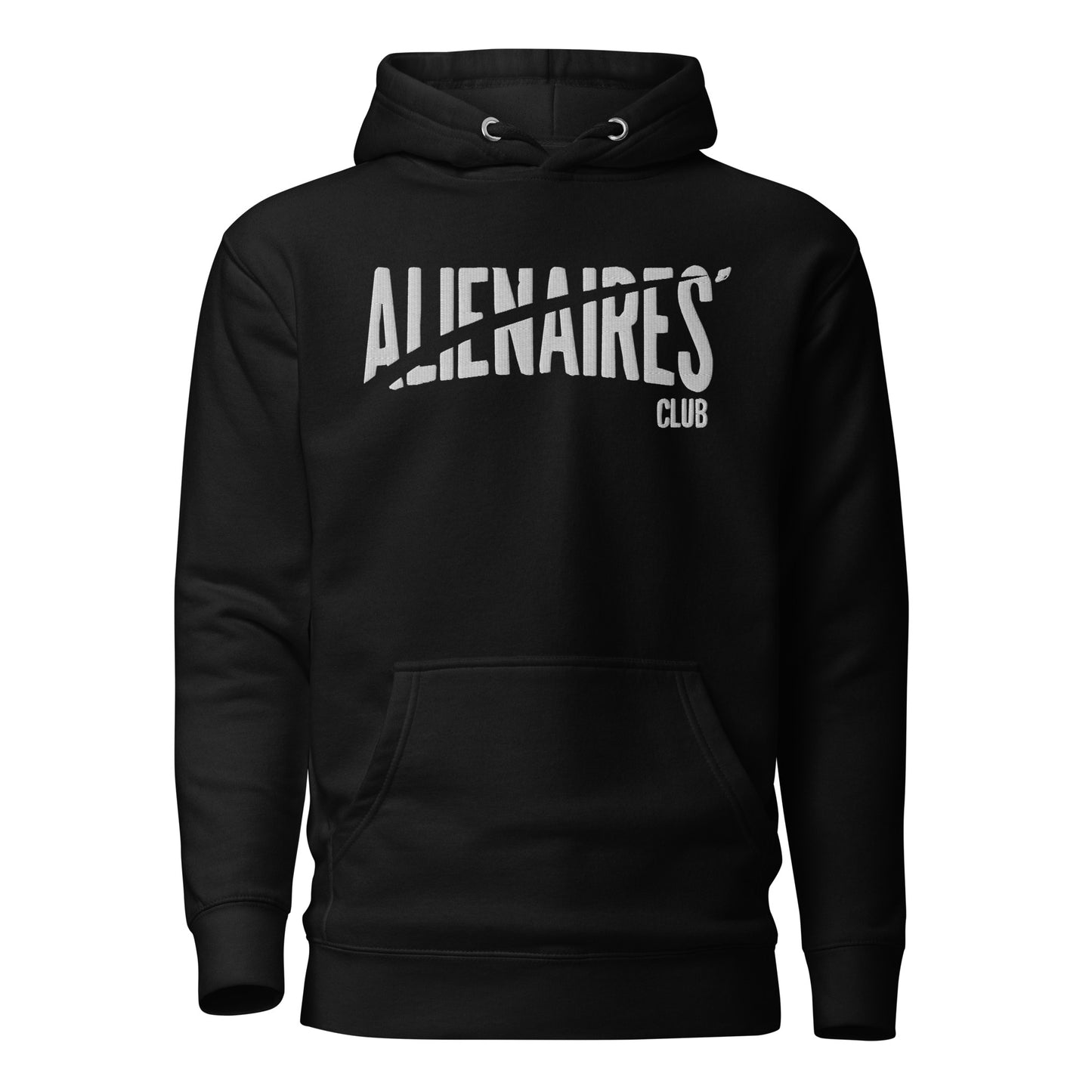 Alienaires Club 1.0 Embroidered Hoodie - Black/White